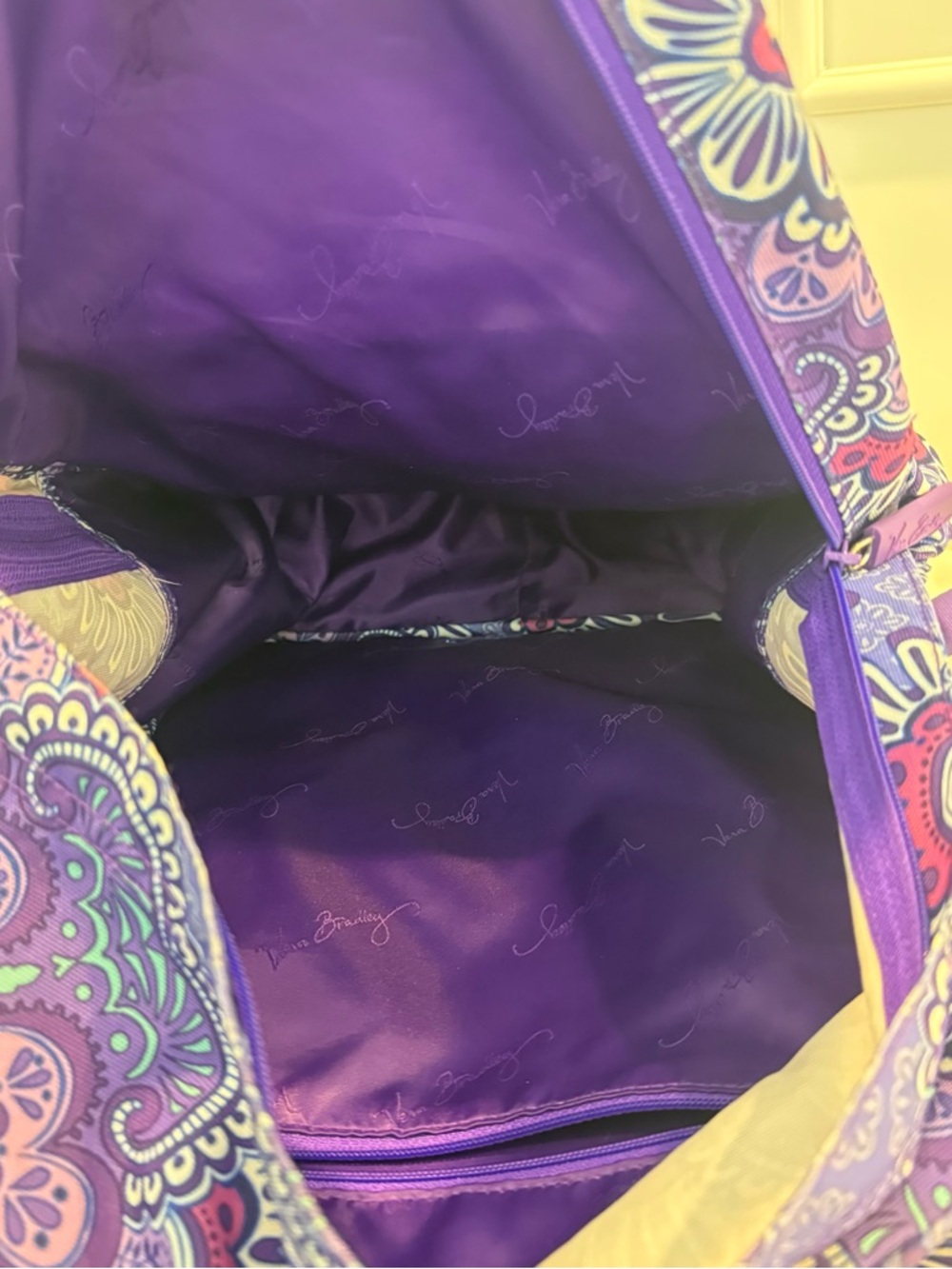 Vera Bradley Essential Large Back Pack - Lilac Medallion (Retired) - Picture 7 of 8